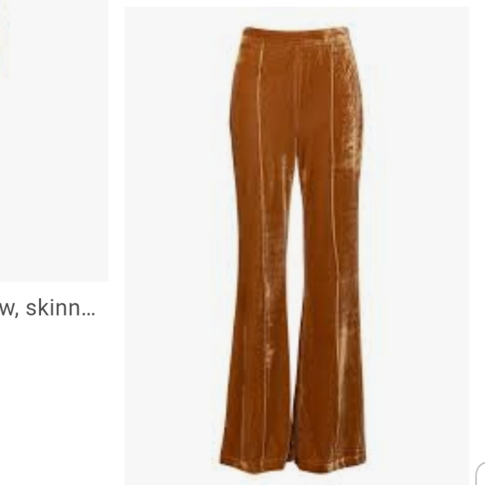 Holiday velvet gold pants